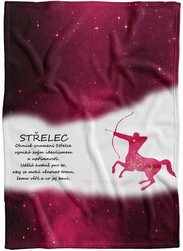 IMPAR Fleece blanket Sagittarius (23.11. - 21.12. ) - red - Blanket - Main image