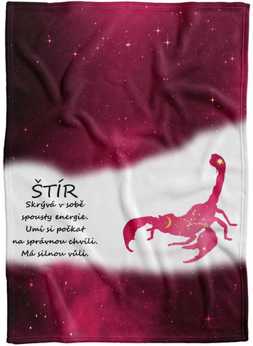 IMPAR Fleece blanket Scorpio (23.10. - 22.11. ) - red - Blanket - Main image