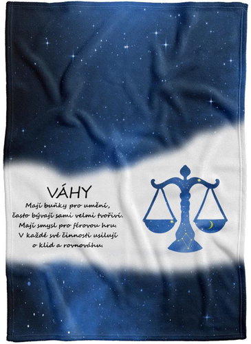 IMPAR Fleece blanket Libra (23.9. - 22.10. ) - blue - Blanket - Main image