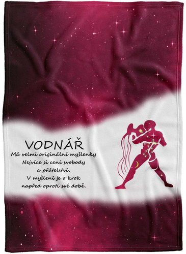 IMPAR Fleece blanket Aquarius (21.1. - 20.2. ) - red - Blanket - Main image