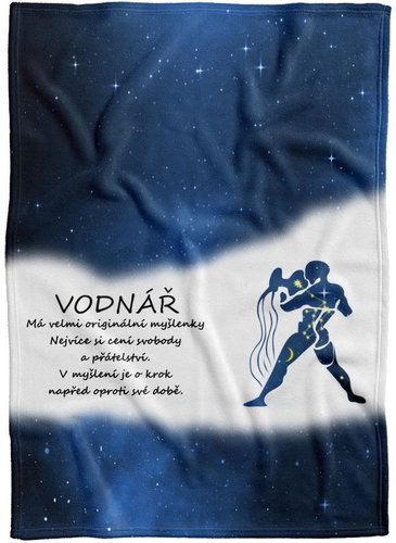 IMPAR Fleece blanket Aquarius (21.1. - 20.2. ) - blue - Blanket - Main image