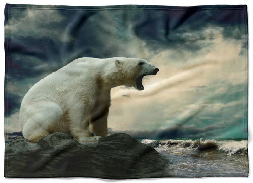 IMPAR Fleece blanket Polar bear, 200 × 140 cm - Blanket - Main image