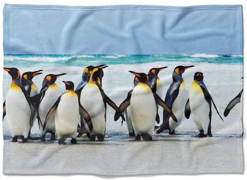 IMPAR Fleece blanket Penguins, 200 × 140 cm - Blanket - Main image