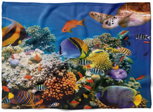 IMPAR Fleece blanket Fish, 150 × 120 cm - Blanket - Main image