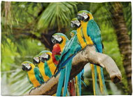 IMPAR Fleece blanket Parrots, 200 × 140 cm - Blanket