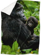IMPAR Lamb blanket Gorilla and cub, 200 × 140 cm - Blanket