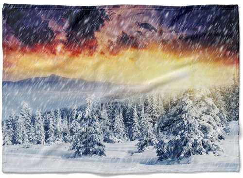 IMPAR Fleece blanket Snowy landscape, 200 × 140 cm - Blanket - Main image