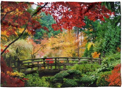 IMPAR Fleece blanket Autumn park, 150 × 120 cm - Blanket - Main image