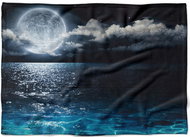 IMPAR Fleece blanket Sea with moon, 200 × 140 cm - Blanket