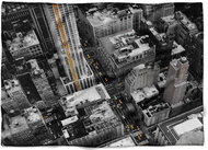 IMPAR Fleece blanket Street view, 200 × 140 cm - Blanket