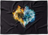 IMPAR Fleece blanket Fire heart, 200 × 140 cm - Blanket