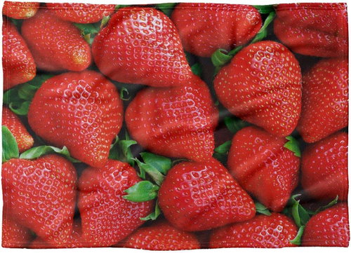IMPAR Fleece blanket Strawberries, 150 × 120 cm - Blanket - Main image