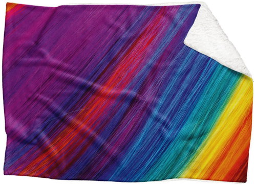 IMPAR Lambskin blanket Rainbow hair, 200 × 140 cm - Blanket - Main image