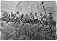 IMPAR Fleece blanket Workers on the traverse, 150 × 120 cm - Blanket