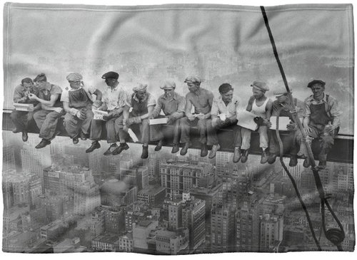 IMPAR Fleece blanket Workers on the traverse, 200 × 140 cm - Blanket - Main image