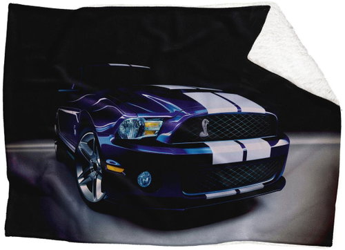 IMPAR Lamb blanket Racing car, 200 × 140 cm - Blanket - Main image