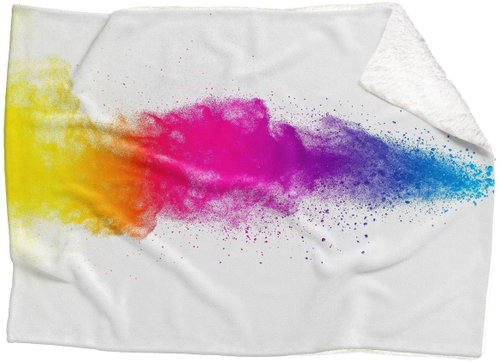 IMPAR Lambskin blanket Colourful explosion, 150 × 120 cm - Blanket - Main image