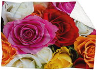 IMPAR Lambskin blanket Colourful roses, 150 × 120 cm - Blanket