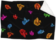IMPAR Lambskin blanket Colourful fish, 150 × 120 cm - Blanket