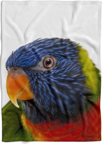 IMPAR Fleece blanket Colourful parrot, 200 × 140 cm - Blanket - Main image