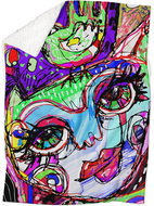 IMPAR Lambskin blanket Cat Art, 150 × 120 cm - Blanket