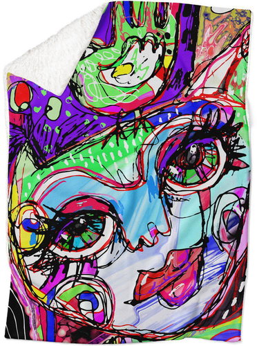 IMPAR Lambskin blanket Cat Art, 200 × 140 cm - Blanket - Main image
