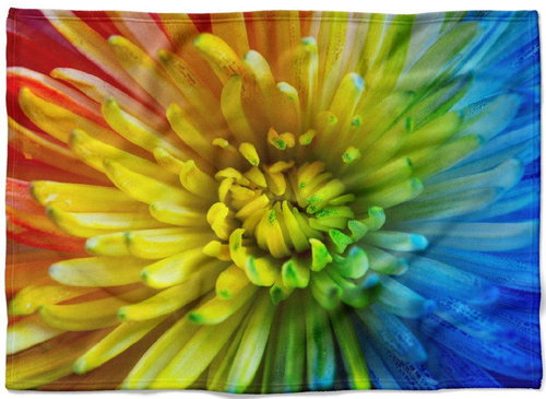 IMPAR Fleece blanket Rainbow flower, 200 × 140 cm - Blanket - Main image