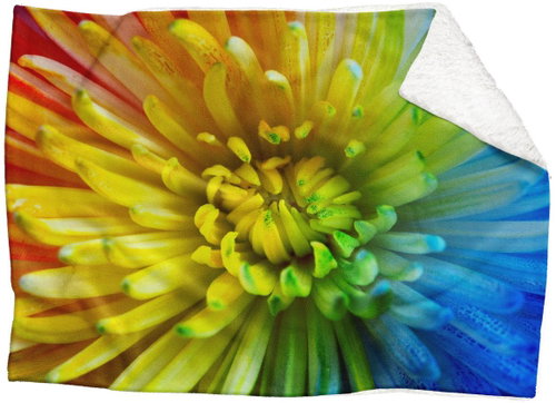 IMPAR Lambskin blanket Rainbow flower, 200 × 140 cm - Blanket - Main image