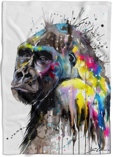 IMPAR Fleece blanket Gorilla Art, 200 × 140 cm - Blanket - Main image