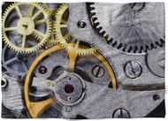 IMPAR Fleece blanket Clockwork, 200 × 140 cm - Blanket