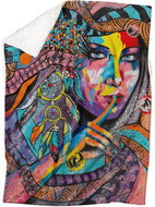 IMPAR Lambskin blanket Indian Art, 150 × 120 cm - Blanket