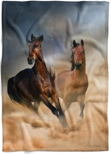 IMPAR Fleece blanket Horses, 150 × 120 cm - Blanket - Main image