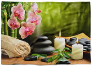 IMPAR Fleece blanket Flowers with stones, 150 × 120 cm - Blanket