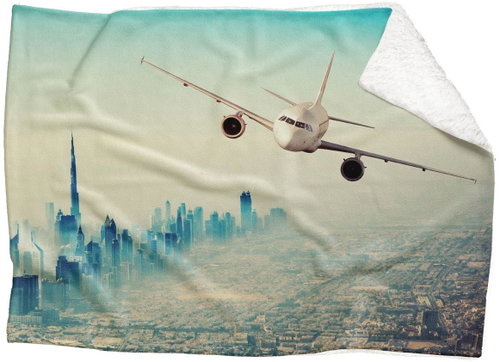 IMPAR Lamb blanket Airplane Dubai, 150 × 120 cm - Blanket - Main image
