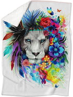 IMPAR Lambskin blanket Lion Art, 150 × 120 cm - Blanket