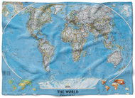 IMPAR Fleece blanket Map of the world, 150 × 120 cm - Blanket