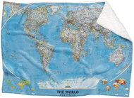 IMPAR Lamb blanket Map of the World, 150 × 120 cm - Blanket
