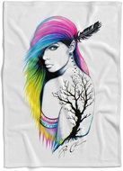 IMPAR Fleece blanket Miss Art, 200 × 140 cm - Blanket
