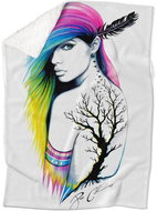 IMPAR Lambskin blanket Miss Art, 200 × 140 cm - Blanket