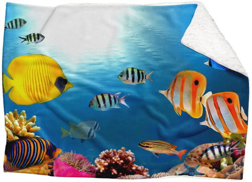 IMPAR Lambskin blanket Sea bottom 2, 150 × 120 cm - Blanket - Main image