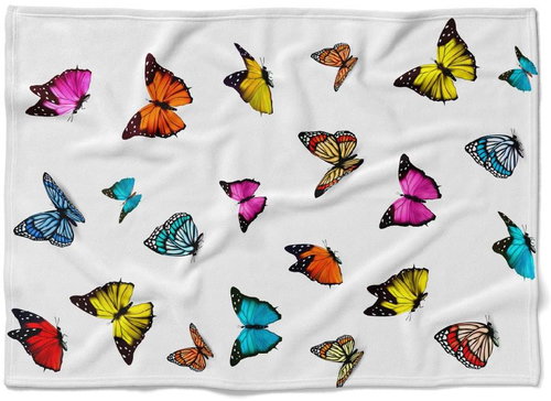 IMPAR Fleece blanket Butterflies, 200 × 140 cm - Blanket - Main image