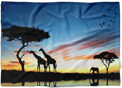 IMPAR Fleece blanket Night safari, 200 × 140 cm - Blanket - Main image