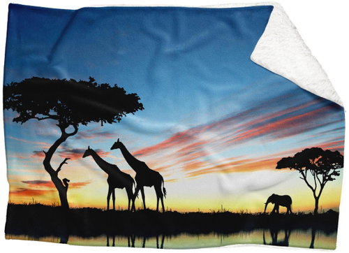 IMPAR Lambskin blanket Night safari, 200 × 140 cm - Blanket - Main image