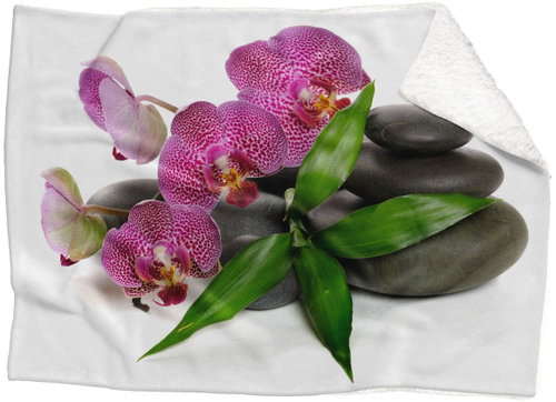 IMPAR Lambskin blanket Orchid on stones, 200 × 140 cm - Blanket - Main image