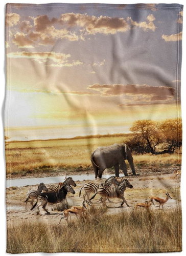 IMPAR Fleece blanket Safari, 200 × 140 cm - Blanket - Main image