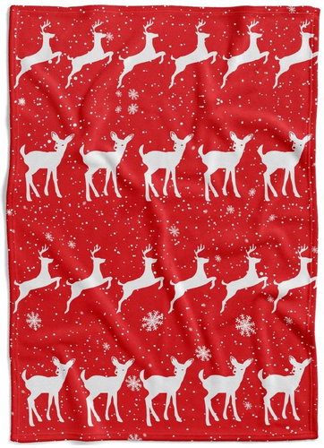IMPAR Fleece blanket Christmas reindeer, 150 × 120 cm - Blanket - Main image