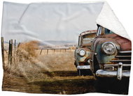 IMPAR Lambskin blanket Wreck of a car, 150 × 120 cm - Blanket