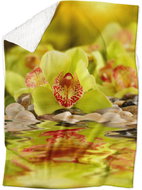 IMPAR Lambskin blanket Green orchid, 150 × 120 cm - Blanket