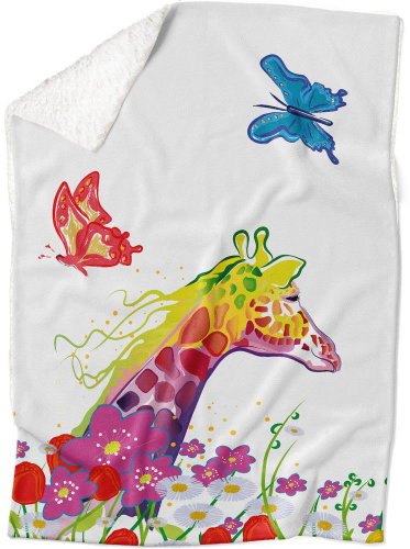 IMPAR Lambskin blanket Giraffe Art, 150 × 120 cm - Blanket - Main image