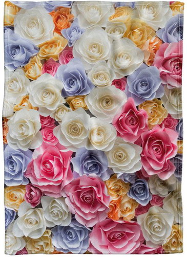 IMPAR Fleece blanket Colourful roses 2, 200 × 140 cm - Blanket - Main image